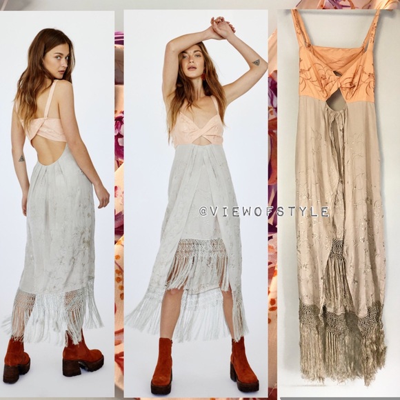 Free People LOVE ME NOT embroidered midi dress - Picture 4 of 14